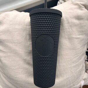 Starbucks Studdled Black Tumbler w/ Straw